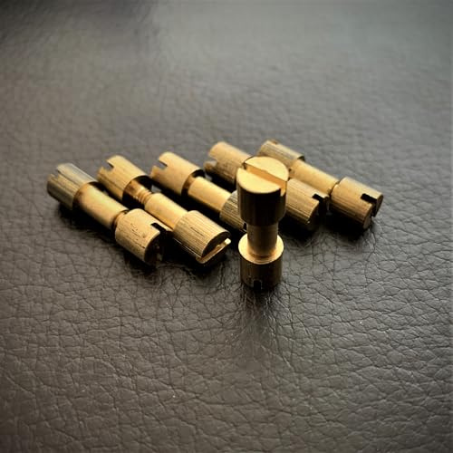 Brass Corby Bolts Fasteners | EDC Knife Handle Making | Pivot Pin Rivets,DIY Knife Handle Screws | Pack of 6