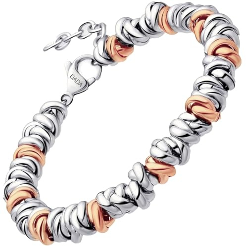 Dada Gioielli - Bracciale Donna Nodini Intrecciati Acciaio Oro Rosa