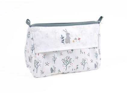 DMC - Trousse de toilette à broder | Forêt enchantée | Motif gratuit inclus