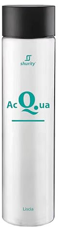 Shurity Pack 5pz. - Bottiglia Cilinder 75cl. Personalizzata Trasparente con Tappo Nero (Pack 5PZ. Acqua Liscia)