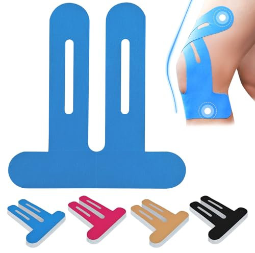 LiangMai 10 pezzi Nastro Kinesiologico Ginocchio pretagliato - Knee Tape Kinesiologico precut kinesio tape, impermeabile nastro fisioterapico professionale dolore al ginocchio correzione posturale