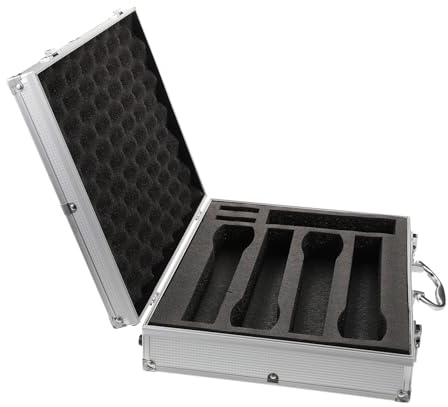 ERINGOGO Portable Hard Microphone Case with Handle Protective Storage Box for Wireless Handheld Microphones and Accessories Shockproof Dustproof Organizer for Ktv and Travel