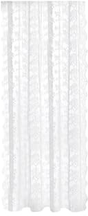 predolo Tenda in Pizzo Trasparente per Finestra, Decorazione Romantica, Tende Bianche per Cucina, Bar, Patio, Bagno, Camera da Letto, 100 Cmx150 Cm
