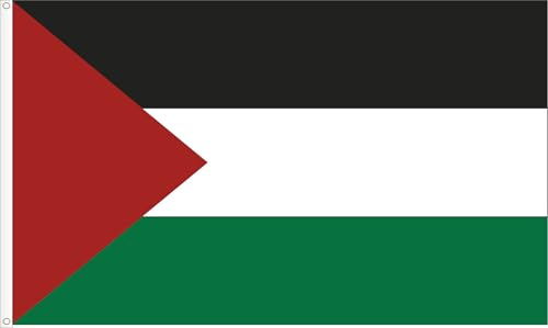 DRAPEAU EN PALESTINE DE QUALITÉ Satin Premium. Grande taille 150 x 90 cm.