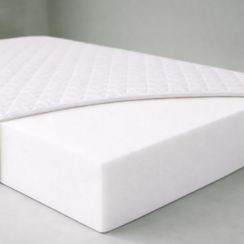 Opulent Home Cot Bed Mattress 120x60x15cm – Waterproof, Breathable & Hypoallergenic – Anti-Allergy Baby Mattress with Removable Washable Zipped Cover – Extra Thick Support for Newborns