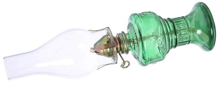 Cabilock Vintage Petroleumlampe Kerzenlaterne Retro Kerosinlampe mit Glaslampenschirm und Aluminium für Outdoor Camping und Indoor Dekoration Wetterfest Einfach zu Bedienen Stimmungsvolle
