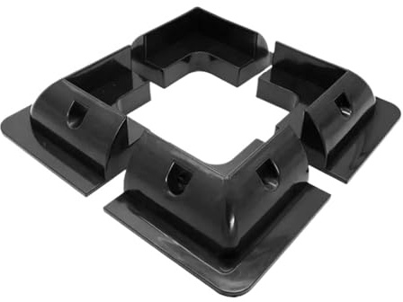 Kit di staffe di montaggio for pannelli solari for camper, 1 set, fissaggio sul tetto fotovoltaico in ABS for camper, barca, roulotte(Type 1 Black)