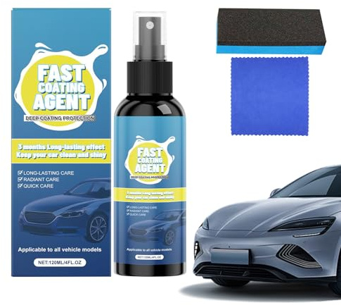 Fuuxtci Recubrimiento Cerámico En Spray Para Coches,120 ml Multifuncional Para Rayones | Kit De Detallado De Coches - Para Exterior Parabrisas Faro Neumático Accesorio Camión Pulido
