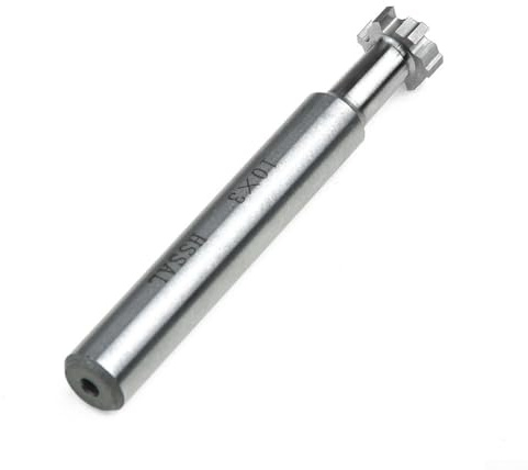 Opatiny 10 mm Schnittdurchmesser, 3 mm Schlitz, 6 Nuten, HSS, T-Nutfräser, Schaftfräser für Stahl und Aluminium