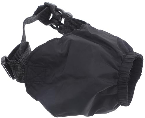HOMSFOU Multi-function Pet Eye Mask for Dogs, Black Nylon Portable Eye Patch to Ease Excitement and Reduce Stress, Lightweight and Easy to Take for Outdoor Use and Travel
