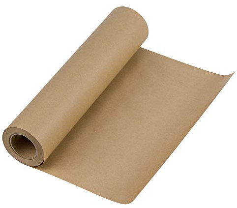 RUSPEPA Braun Kraftpapier - Natürliches Recyclingpapier, Kraftpapierrolle Ideal für Kunsthandwerk, Kunst, Kleine Geschenkverpackungen, Verpackung, Post, Versand und Pakete - 30.5 cm x 30 m