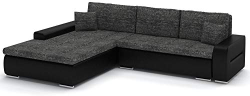 Sofini Wohnlandschaft Toronto 240/200 mit Schlaffunktion! Eckcouch mit Bettkästen! Best Wohnlandschaft! (Lawa 6+ Soft 11 Links)