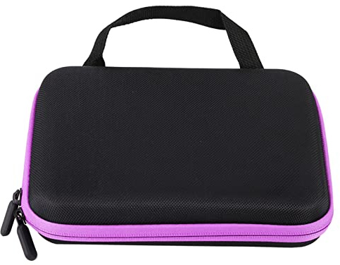 Étui de Rangement en Mousse avec Coque Rigide en EVA pour Vernis à Ongles Bouteilles Inserts en Mousse avec Étui Protection Antichoc Protecteur Violet (Huile Essentielle Non Inclus)
