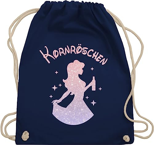Turnbeutel Rucksack - Party & Alkohol Damen - Kornröschen I Korn Liebhaberin I Korn Röschen Saufprinzessin - Unisize - Navy Blau - saufrucksack sauf saufi beutel festival clothes alki saufie