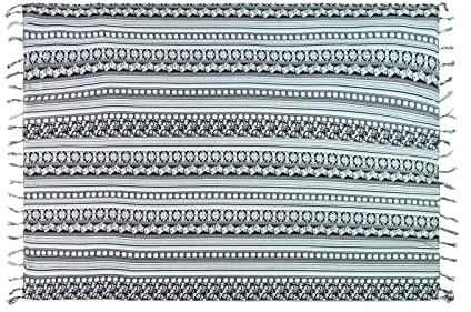 Ca. 50 Modelle Pareo Sarong Tuch Damen - Wickelrock Strand - Strandtuch dünn und blickdicht als Wickeltuch oder Umkleidehandtu,Wickelkleid damen Handarbeit aus Fair Trade Herstellung + Gratis Schnalle