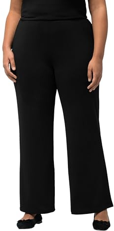 Ulla popken dam jerseybyxor byxor, Svart F, 61W / 30L