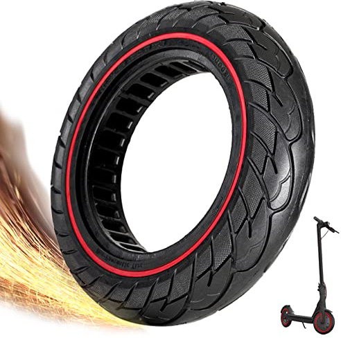 10 Pulgadas Rueda Patinete para Xiaomi, Rueda Maciza Patinete Electrico 10x2.125, Llanta Gomas Patin 50/75-6.1, 10 Neumático Macizo Scooter, Neumático Antipinchazos Tubeless Xiaomi M365 pro 2
