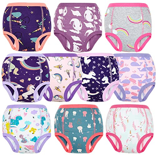 MooMoo Baby Potty Training Underwear 10 Packs Absorbent Toddler Training Pants for Boys and Girls Cotton 6 Years