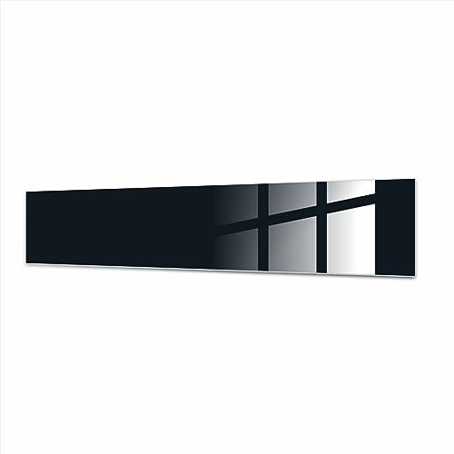 Canvasfly Magnetisches dekorativ glas 60x15 cm Schwarz für schicke Eleganz in Ihrem Zimmer
