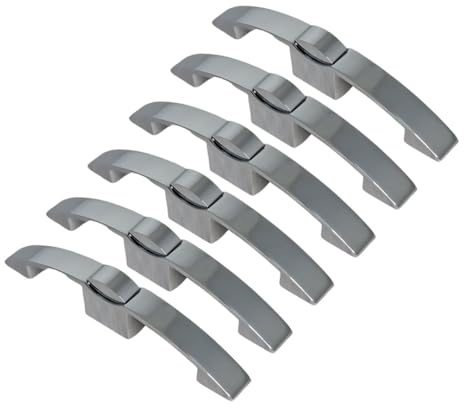MARVIX 6 x Cabinet Push Button Latch Lock Chrome Cupboard Handle 128mm Catch Door Knob Campervan Motorhome Boat Furniture Fittings