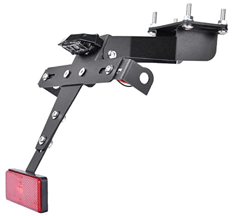 Kennzeichenhalter Motorrad Aluminium Einstellbare Nummernschildhalterung Mit -Licht Für - MT10 FZ10 2016-2019