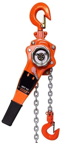 ZIJINGY Palan à chaîne Manuel Robuste, palan à chaîne à Levier Industriel 0,75/1/1,5/2/3 t, palan à chaîne à cliquet avec chaîne de 10 Pieds, for Le gréement d'équipement de Levage (Size : 1T)