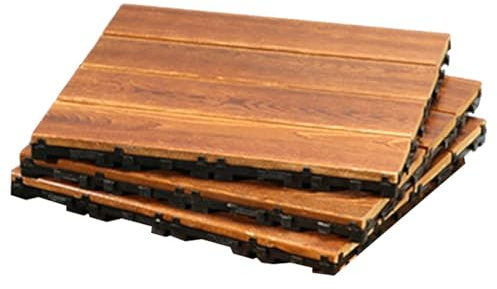 Baldosas de terraza para exteriores, azulejos entrelazados para exteriores, 3 unidades de tablones de terraza, baldosas antideslizantes de 12 x 12 pulgadas, suelo exterior entrelazado