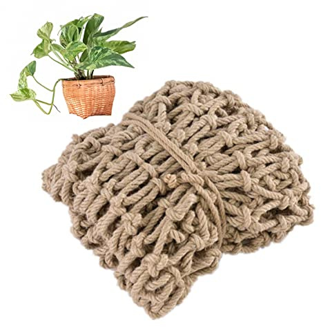 Pineeseatile Garden Netting For Plants Jute Plant Support Netting Jute Garden Netting For Plants Natural Garden Trellis Twine Net For Pea Bean Climbing Vegetable 79X197 In