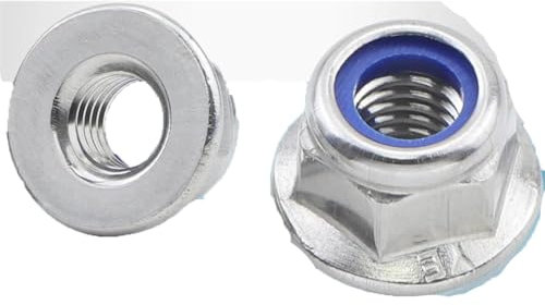 Sechskant-Flansch-Kontermutter aus Nylon, M4, M5, M6, M8, M10, M12, Edelstahl, Sechskantflansch, Kontermutter