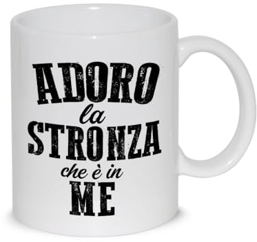 thedifferent Tazza Colazione Latte thè Mug Relax con grafica simpatica - Adoro la stronza che è in me - idea regalo compleanno natale