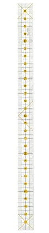 KEARING Quiltenlineal 30cm – rutschfest & gelb-schwarze Skala