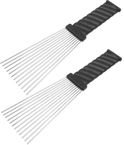 Ipetboom 2 Stück Stahlnadelkämme Friseurkämme Metall Kunststoff Salon Haarschneidekämme Haarstyling Tool Für Nasses Und Trockenes Haar Mit Entwirrfunktion