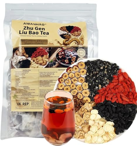 150g Formula Ginseng Six Treasure Tea for men, Ginseng Tea Bags, Natural Liver Detox Chinese Kidney Cleansing Tea, Chinese Herbal Kidney Tea Bag for Men