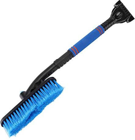 Tomvorks 2-in-1 Ausziehbare Auto-Schneebürste und Eiskratzer, Multifunktional, 55–70 cm, Abnehmbar, Blau, für SUV und LKW