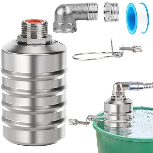 Schwimmventil 1/2'' Oder 3/4'' Automatische Wasserstandsregelung Einstellbar Aus 304 Edelstahl Für Wassertanks, Fischteiche, Pools, Viehtröge Und Destilliergeräte. Robust Und Langlebig Für Präzise Was