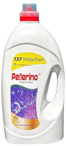 PELLERINO Color Waschmittel Flüssig – 5,5 Liter für 137 Waschladungen – Für Buntwäsche – Kraftvolle Reinigung bei 25–60 °C – Hautfreundlich & umweltbewusst (1)