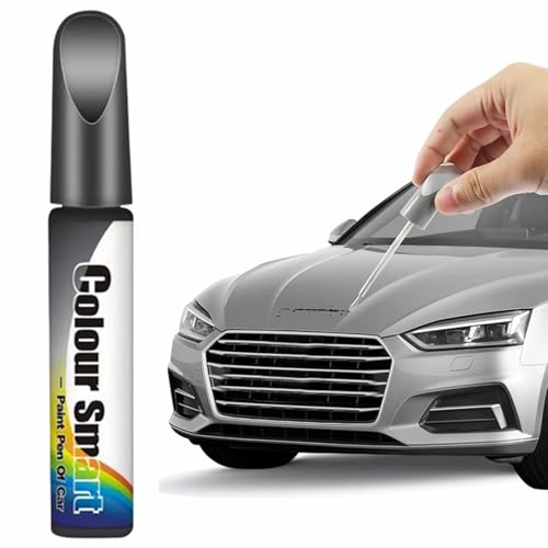 Penna Ritocco Carrozzeria, Penna per Ritocco Auto, Pennarello Copri Graffi Auto, Rimuovi Graffi, Riparazione Graffi (Grigio-1pc)