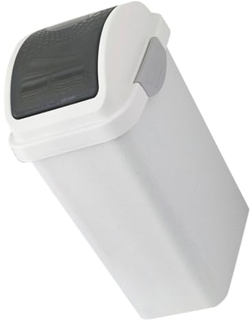 BESPORTBLE Pattumiera a ribalta in plastica con coperchio per cucina e bagno secchio per rifiuti domestici piccolo accessorio per soggiorno e ufficio contenitore per carta e piccoli