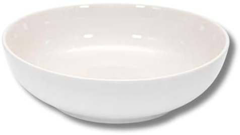 LEONARDO LUXURY HOME DESIGN Insalatiera Grande Porcellana Bianca Ø 25x10H cm Ciotola Tavola Insalata Pasta Fredda Frutta Adatta a Lavastoviglie Microonde Idea Regalo (Insalatiera Classica)