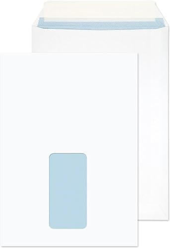 Blake Everyday | Briefumschläge C5 (229 x 162 mm) mit Fenster | 100 Stück | 100 g/m² | PEFC-zertifiziert | selbstklebend Weiße Umschläge | Bürobedarf |Geschäftsumschläge | Kuvert (23084/100 PR)