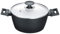 Berndes Alu Induction Smart Kochtopf 24 cm Casseruola con Coperchio, 4.5 Litri, Alluminio Forgiato, Schwarz/Weiß