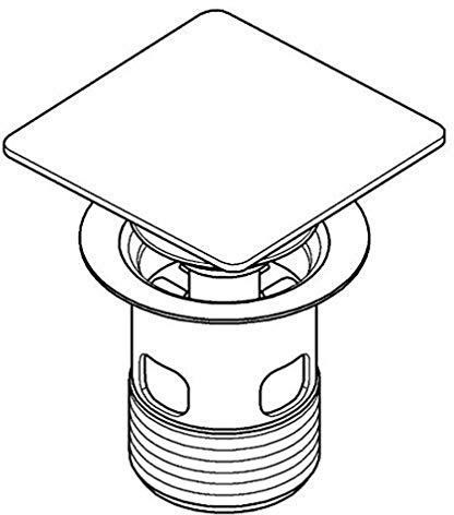 GROHE Ablaufstopfen inkl. Kelch (für Waschtisch mit Überlauf, für den Austausch, langlebige Oberfläche), supersteel, 40565DC0