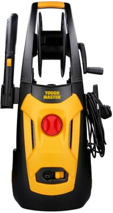 TOUGH MASTER Pressure Washer 140 Bar 1800W Flow Rate 420 L/H, Turbo Nozzle Auto Stop System 6M Hose High Compact Portable Jet Washer For Car Patio Garden Furniture