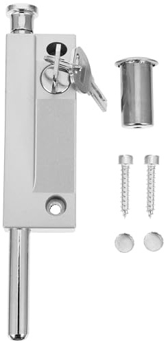VILLCASE Türschloss Riegel Mit Federmechanismus Schiebetür Schloss Bolzen Latch Lock Für Fenster Und Gartentüren Ohne Bohren Einfach Installation