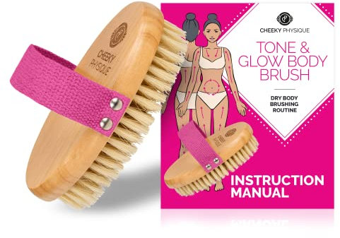 Tone & Glow Körperbürste - Trockenbürste für Cellulite und Lymphdrainage mit Naturborsten für Peeling und Hautstraffung