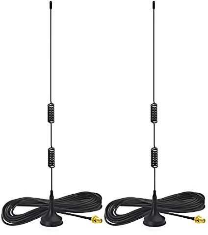 Bingfu Dual Band VHF UHF 136-174MHz 400-470MHz Ham Radio Antenna (2 Pack) Handheld Two Way Radio Magnetic Base SMA Female Antenna for Wouxun BaoFeng BF-F8HP UV-5R UV-82 BF-888S Walkie Talkie