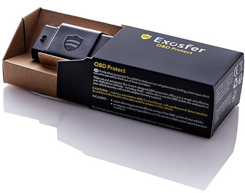 EXOSFER - OBD Protect - Antifurto Auto Universale. Protezione Contro Furto Elettronico (senza segni di effrazione) e Mouse Jacking. Blocca Accesso Presa OBD2 e Riprogrammazione Chiavi.
