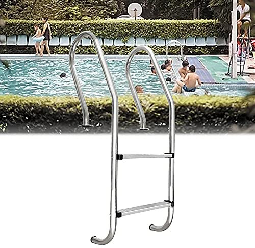 WangXLDD Schwimmbadleiter, 304 Edelstahl, rutschfest, Pool-Rollator, 2-stufige Poolleiter, einfache Montage, Gewichtskapazität 150 kg