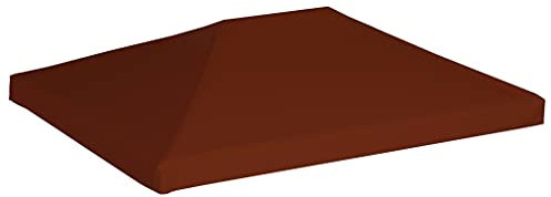 Keketa Homgoday Terracotta-Rot Pavillonabdeckung 3x4m, wasserdicht, Polyester, für Sonne und Regenschutz Model46626