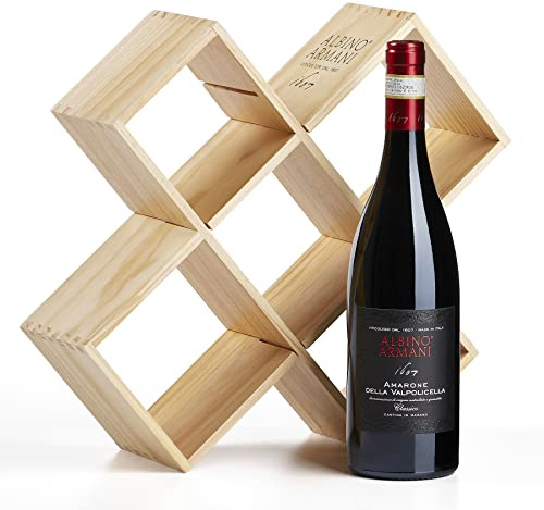 ALBINO ARMANI - CANTINETTA AMARONE - Confezione regalo componibile in legno con logo da 1 bottiglia x 750 ml - 1x Amarone della Valpolicella Classico DOCG